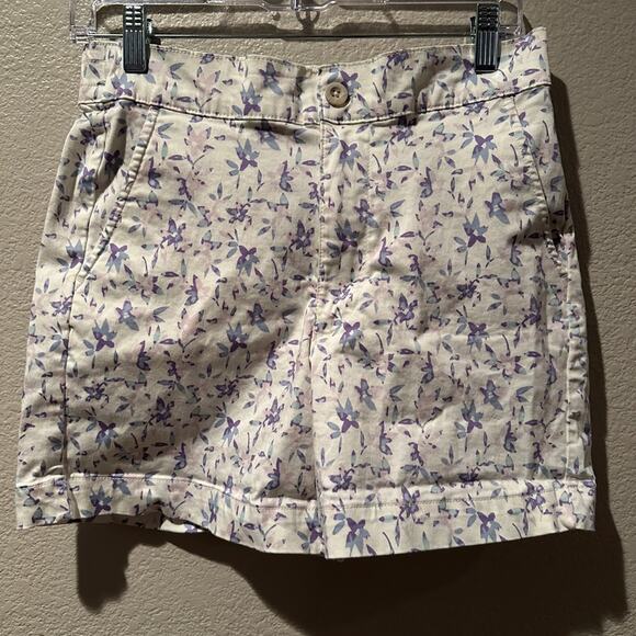 Jachs Girlfriend lavender floral elastic shorts sz S - Picture 1 of 6